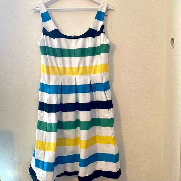 NINE WEST Striped A-Line Tank Dress- Retro Summer - Picture 3 of 13